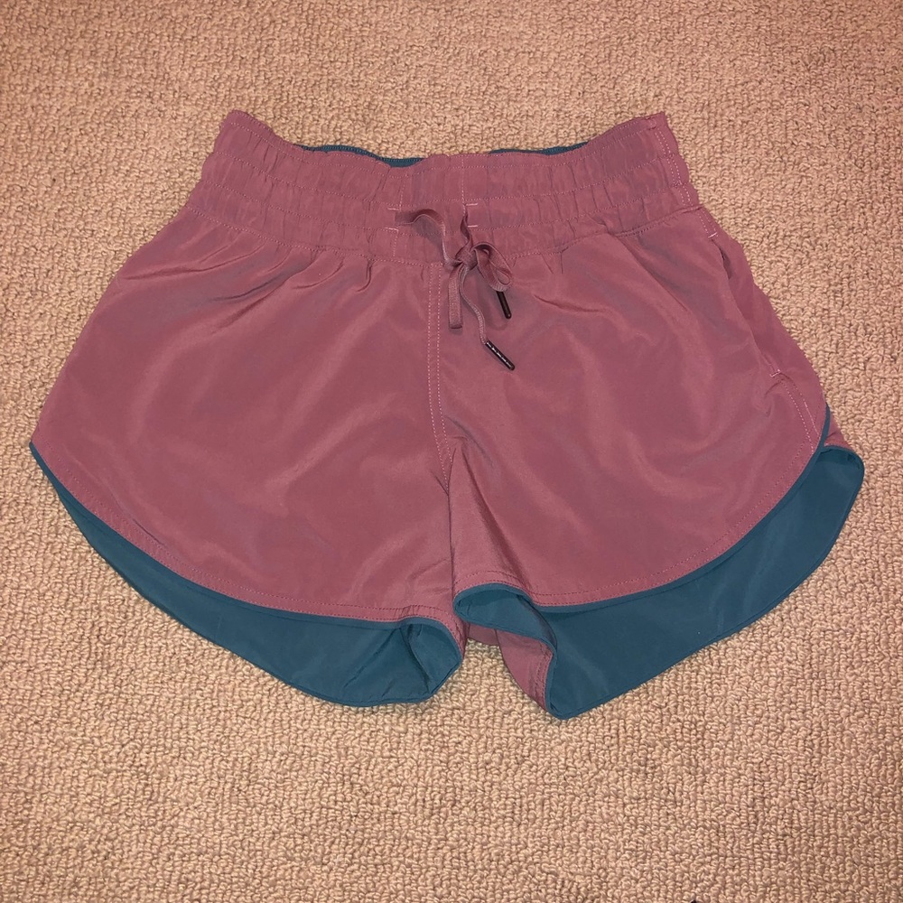LULULEMON reversible blue/pink shorts